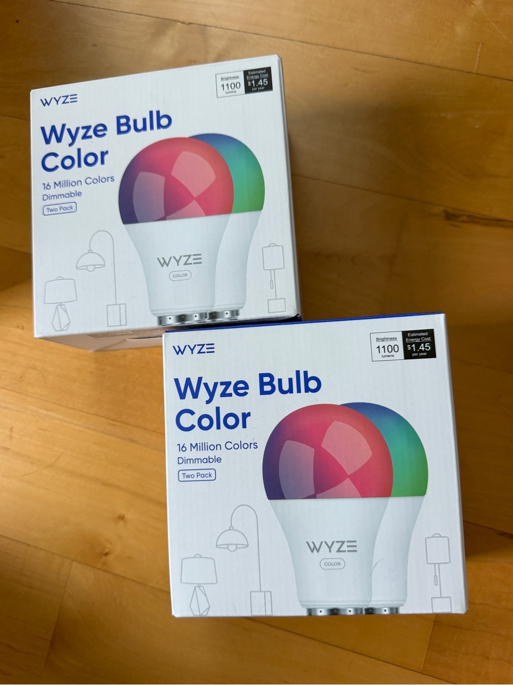 Wyze Bulb Color two 2-Pack (4) - White with Multicolor LEDs